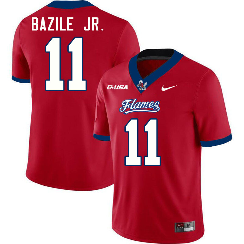 Liberty Flames #11 CJ Bazile Jr. College Football Jerseys Stitched-Red